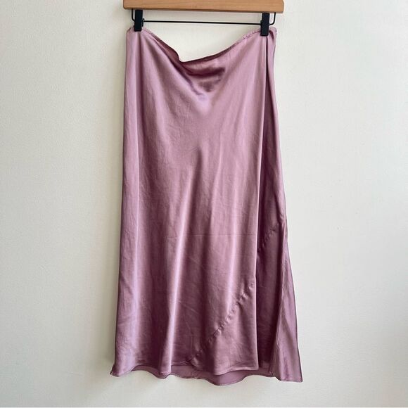 Helen Wang Pink 100% Silk Midi Slip Skirt Womens Size 8 - Picture 2 of 5